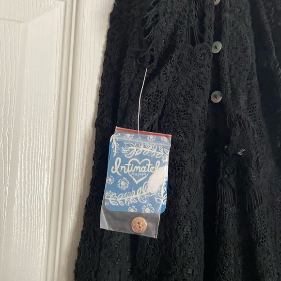 FREE PEOPLE Elegant Black Lace Dress size small halter neck - Picture 2 of 8